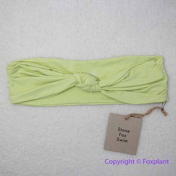 NEW Stone Fox Swim x Free‎ People lele knotted bandeau bikini top, size M - Picture 2 of 9